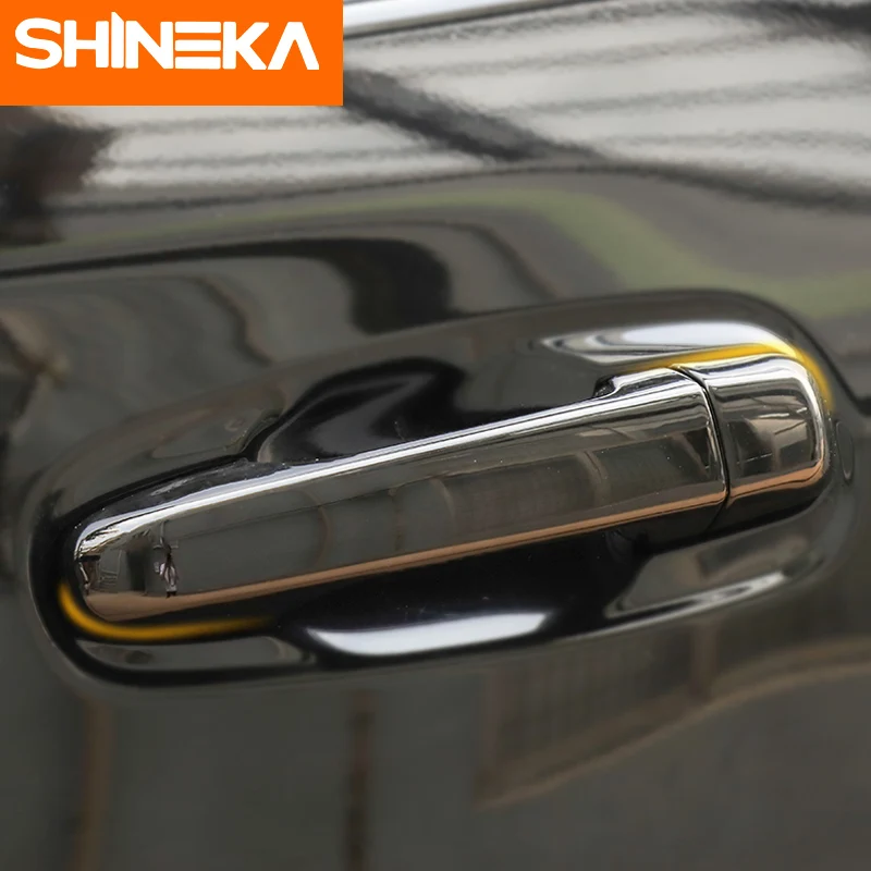 SHINEKA наклейки для автомобиля Toyota 4runner Chrome стайлинга автомобилей Дверная ручка Накладка наклейки подходят для Toyota 4runner до