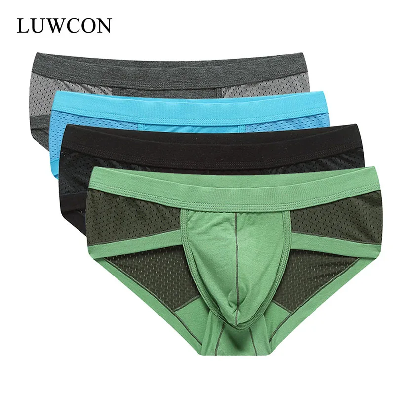 Мужские сетчатые трусы LUWCON удобные дышащие 4 шт./лот DK03|mens underwear briefs|mens briefsunderwear briefs