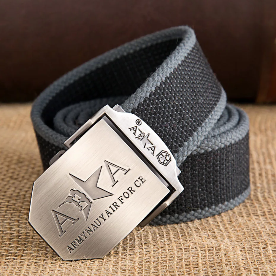 High Quality Men's Belt No Metal Plastic Buckle Canvas Belts Casual Jeans Designer Men Cinturones Hombre | Аксессуары для