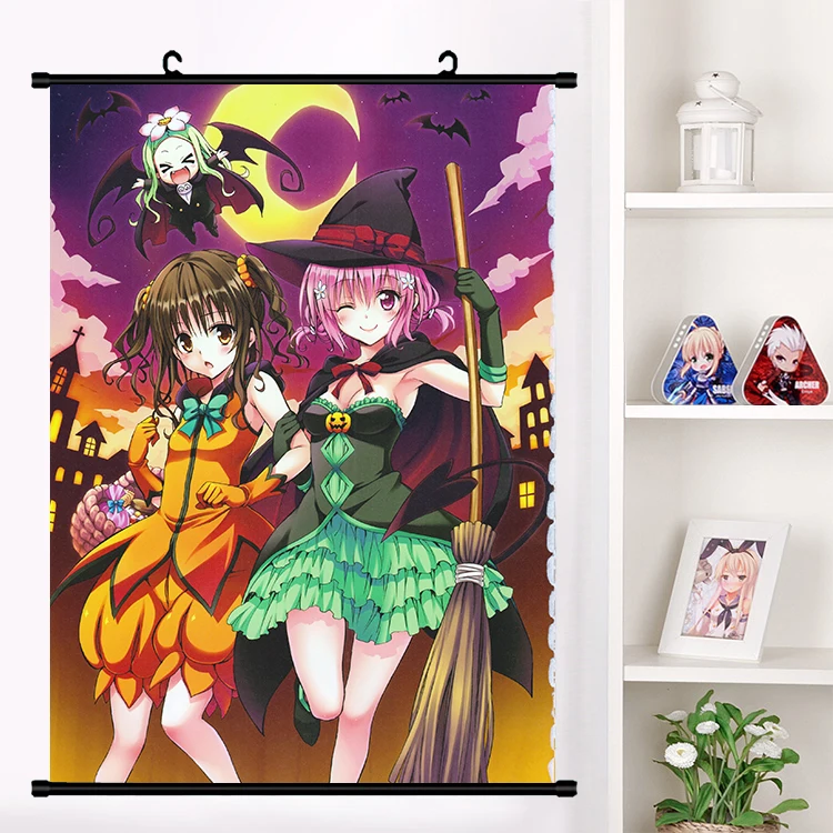 Аниме To LOVE Ru Eve Микан Юки тьма Kotegawa Yui Momo Belia Deviluke настенный свиток плакат Настенные подвесные плакаты домашний декор