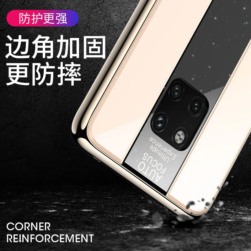 For Huawei Mate 20 Pro 20X Case Silicone Frame Tempered Glass Plexiglass Mirror Cover for 9 10 case |