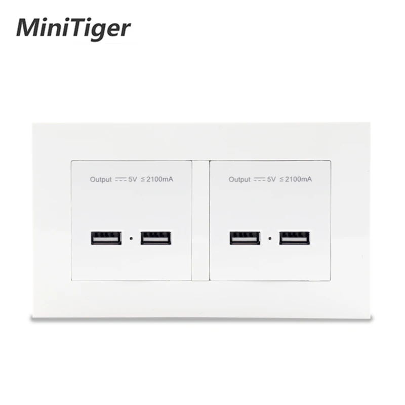 Настенная розетка Minitiger с 4 USB-портами умный индукционный зарядный порт для