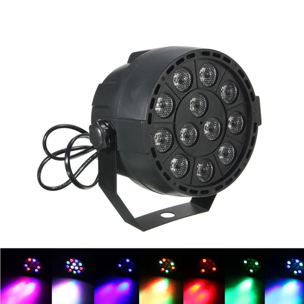 

Новый профессиональный светодиодный сценический светильник 12 LED PAR-прожектор со светодиодами RGB DMX сценическое освещение DMX512 Master-Slave Led плоск...