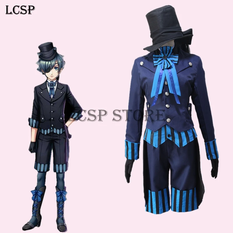 LCSP книга Kuroshitsuji Of the Atlantic Sky Phantomhive Косплей Костюм японское аниме черный Батлер