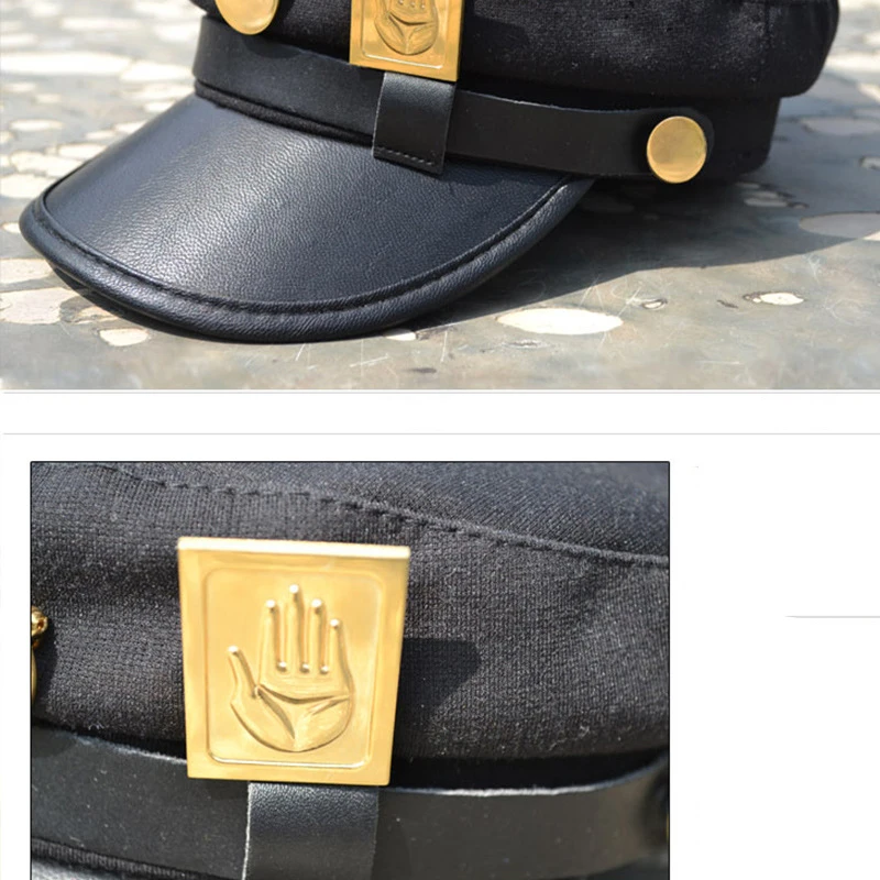 Аниме Jo's шляпы для косплея Jotaro Kujo армии Военная Кепка с прямым козырьком кепки JO