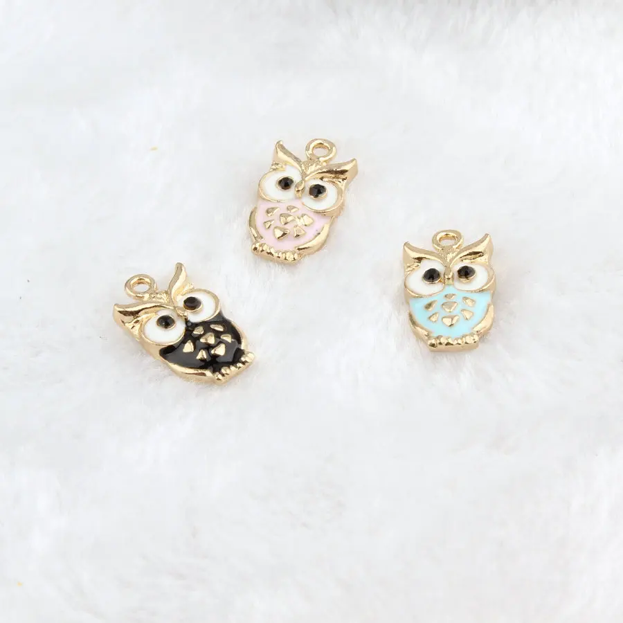 Shunyun 10pcs Enamel Charms for Jewelry Making Floating Metal Owl Pendant Women DIY Fashion Bracelet Necklace Earring Findings | Украшения