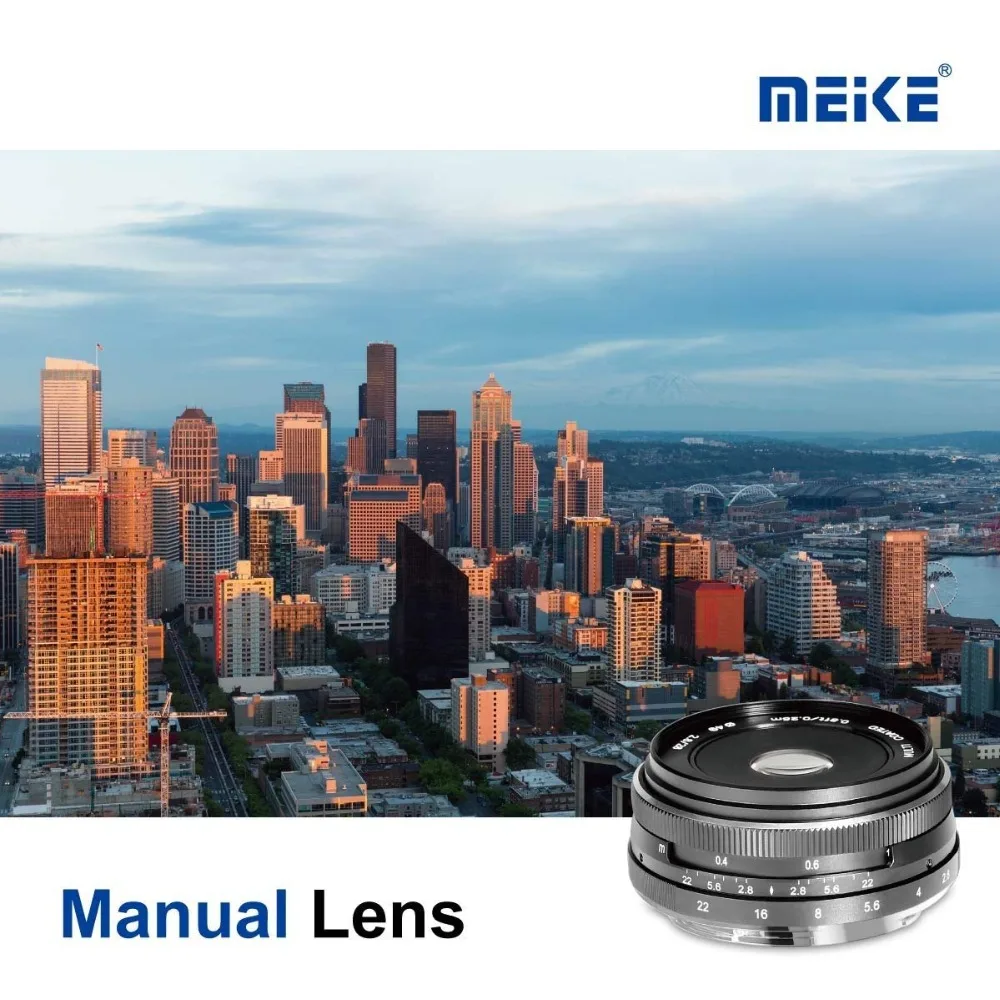 MEKE 28 мм f2.8 фиксированный объектив с ручной фокусировкой для Sony E Mount цифровые