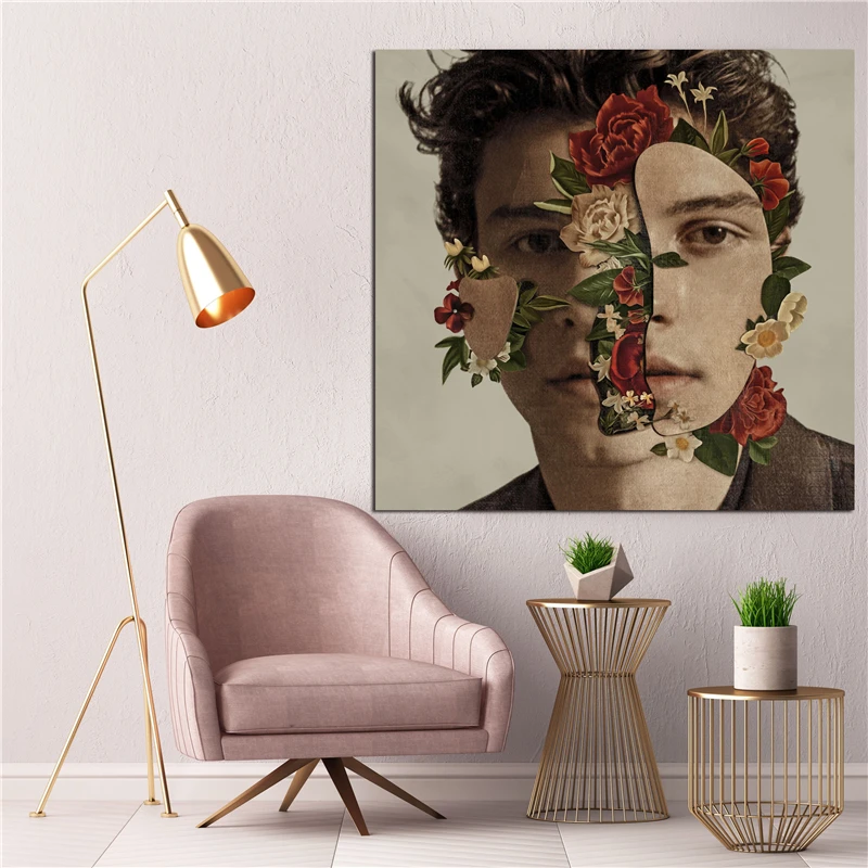 Shawn Mendes In My Blood Холст Плакаты печать мраморная абстрактная настенная живопись