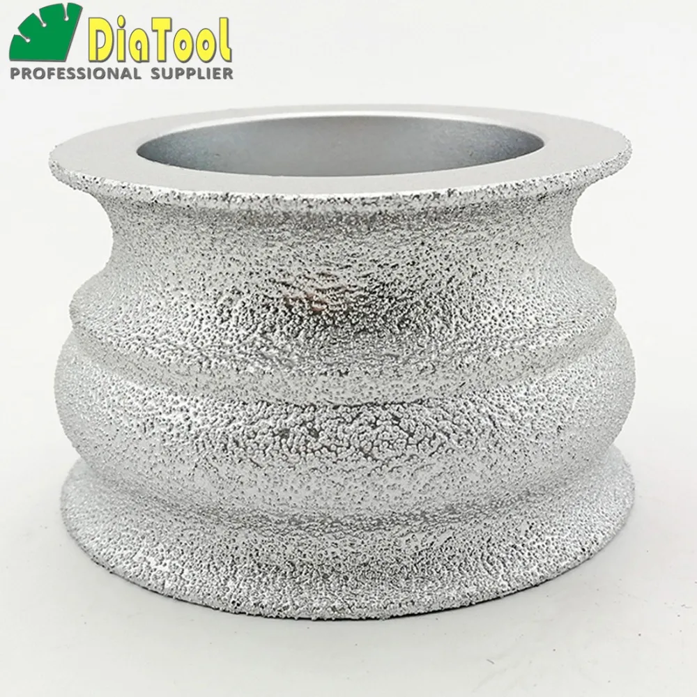 DIATOOL 3 Inches Vacuum Brazed Diamond Hand Convext Disc Stone Edge Griding images - 6