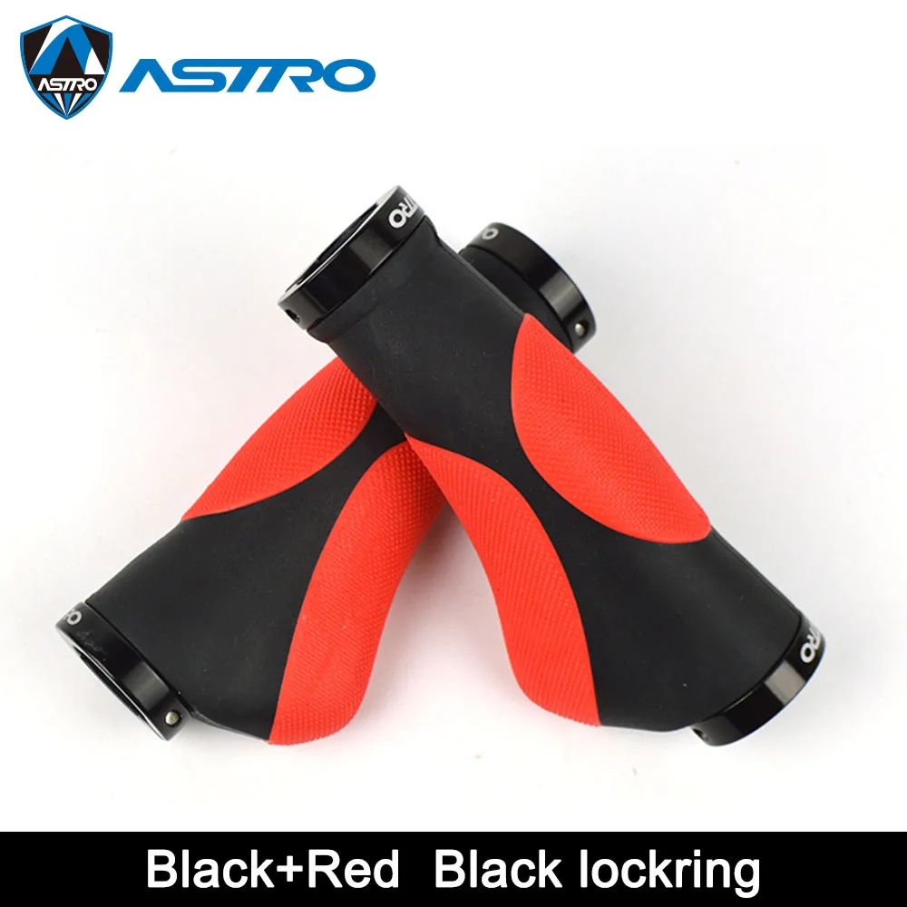 Astro G79 MTB велосипедные ручки, руль, велосипедные детали, велосипедная опора, аксессуары для горного велосипеда, резиновые велосипедные части, 1 пара - Цвет: Red Black Lockring