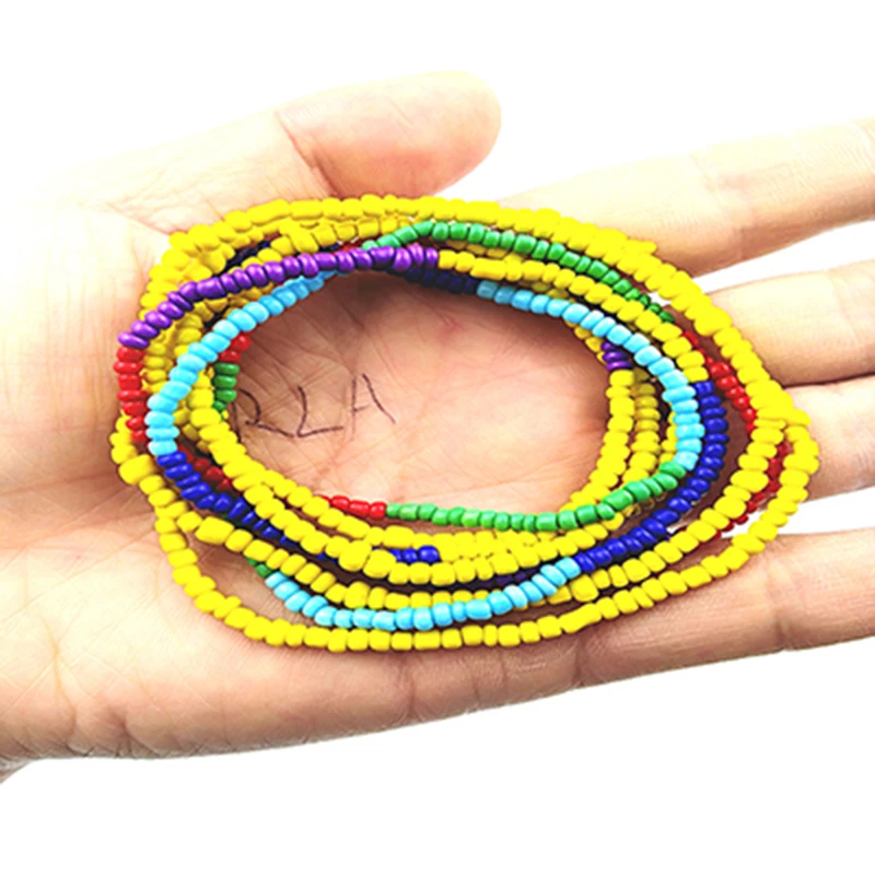 Bohemia Double Strand Bead Belly Chain For Women Body Jewelry 2019 Fashion Elastic Waist Summer Beach Belt |