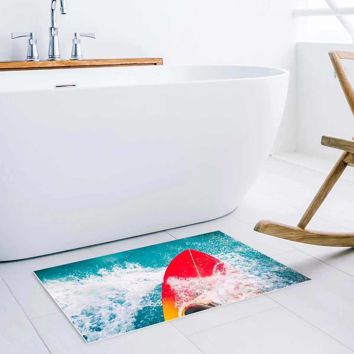 Dear House Doormat Surfing Clear Water Bathroom Mat Outside Waterproof Shoes Scraper Entryway Rug Home | Дом и сад