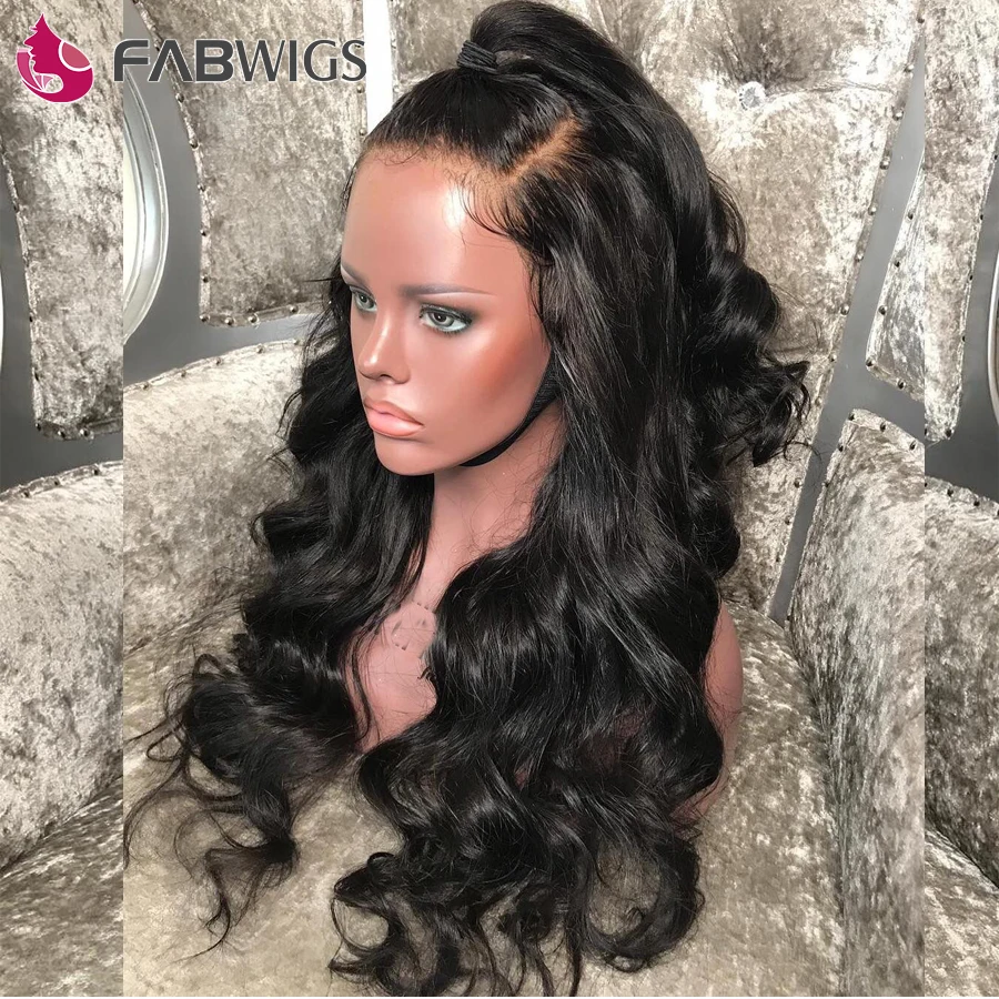 Парики из натуральных волос Fabwigs накладные волосы с детскими волосами 180%