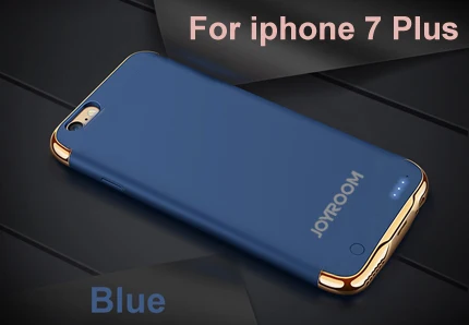 for i7 plus Blue Перезаряжаемый чехол для внешнего резервного аккумулятора для iPhone 6, 6s, 7 Plus, внешний аккумулятор для iPhone 6, 6s, 7, чехол для зарядного устройства телефона - Цвет: for i7 plus Blue