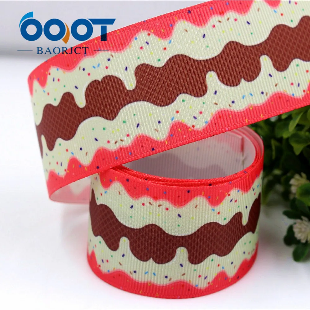 OOOT BAORJCT 1711086 38 мм 10 ярдов Мультяшные ленты термопечать grosgrain Свадебные аксессуары