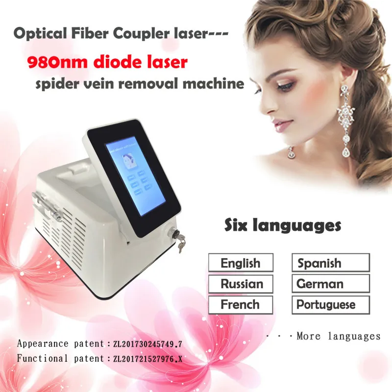 

2019 New Style!!! removal machine 980nm diode red veins vascular removal machine 980 nm Wavelength 30W high power Six languages