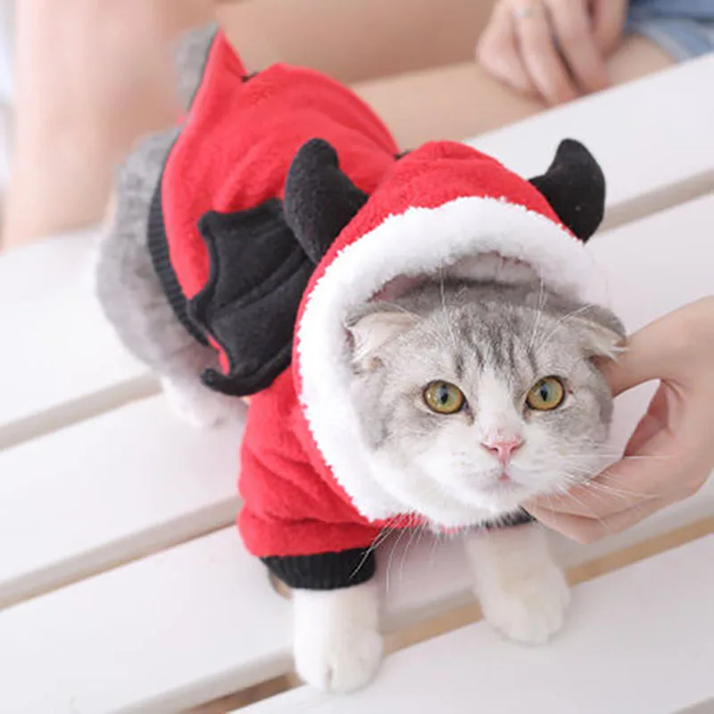 Одежда для кошек зимний костюм теплое мягкое пальто уличная куртка толстовка с