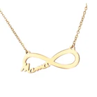Мода Бесконечность 8 символов, подвеска, колье для женщин, ювелирные изделия из нержавеющей стали I Love mama ожерелье колье воротник подарок на день матери