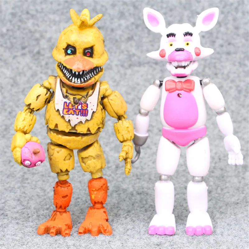 FNAF/6 шт. 10 см пять ночей у Фредди Бонни Foxy Freddy Fazbear медведь ночь игрушки фигурку