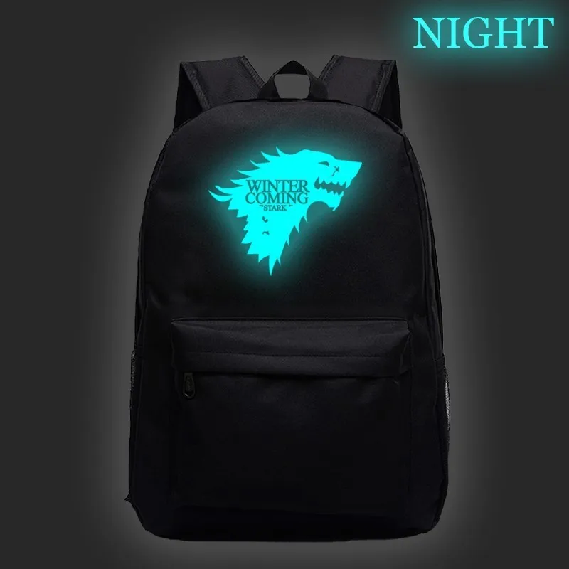 Black Night 8 Mochila Mujer, школьный рюкзак с изображением Игры престолов, аниме, Мужская школьная сумка, сумка для книг, Sac A Dos Valar Morghulis, для женщин, Tassen Plecak - Цвет: Black Night 8