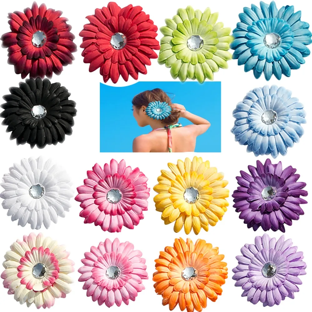 14 шт./партия 4 дюймовые заколки для волос в виде маргариток цветов|hair clip|gerber
