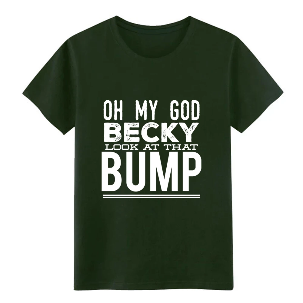 Мужская футболка с надписью Bump Oh my god becky look at that bump S XXXL из 100% хлопка|Мужские
