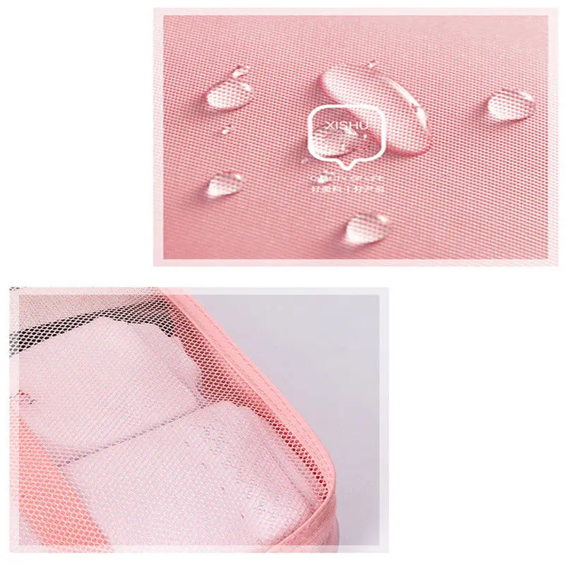 6 шт. упаковка кубов Дорожные Сумки Багаж Органайзер одежда чемодан сумка для