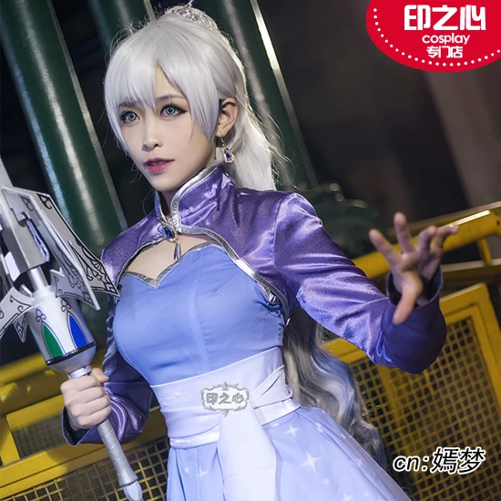 Weiss Schnee Косплей RWBY шни Вайс косплей костюм пальто платье женский сделан на заказ |