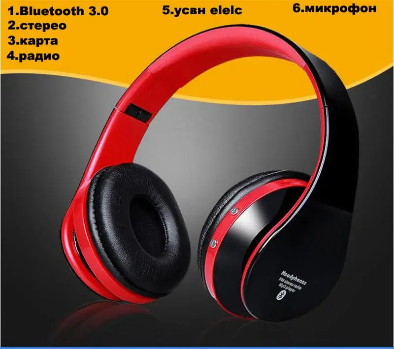 

Складные Наушники Bluetooth гарнитура с микрофоном, карты памяти поддерживается High Fidelity объемного звучания Шум шумоподавления Беспроводной стерео H1