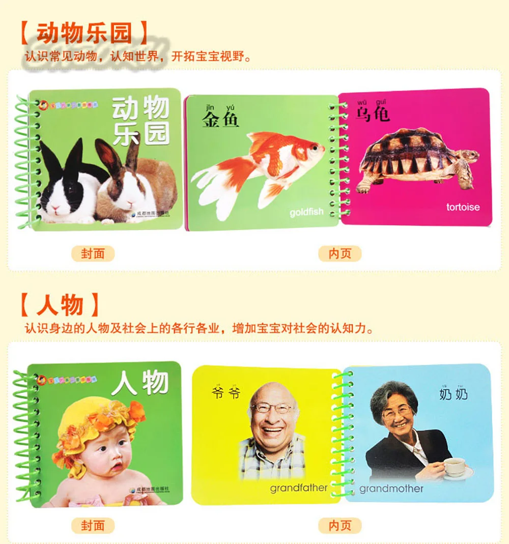 10 шт./компл. Детские китайские Обучающие карты Φ с Pinyin английские символы hanzi