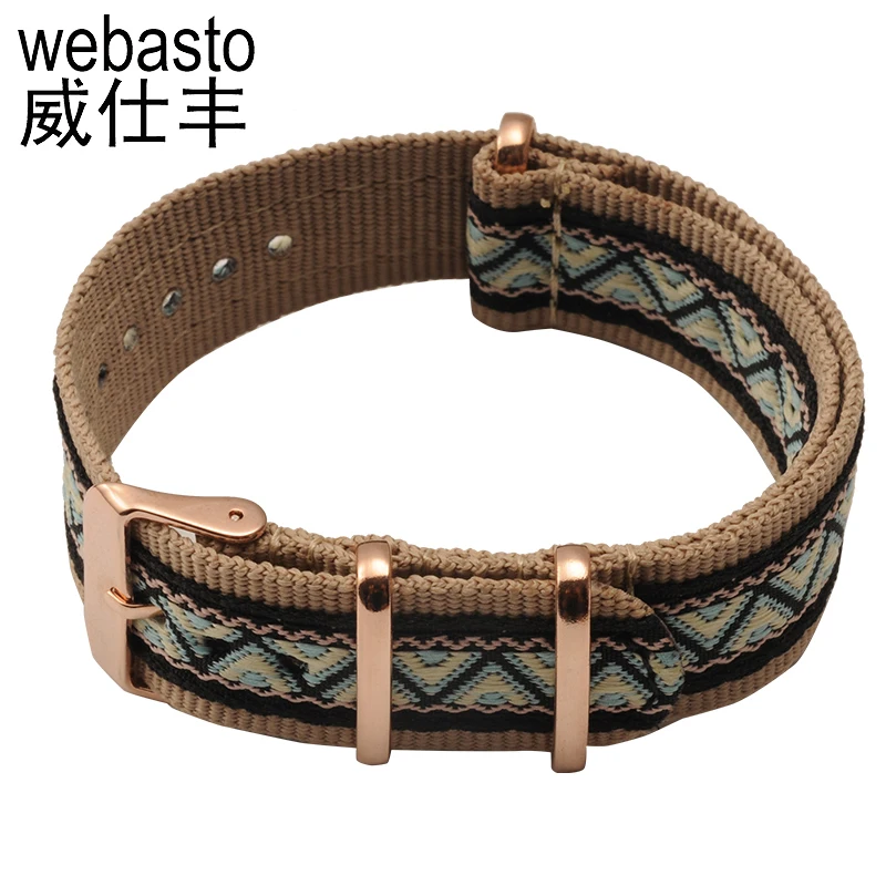 Webasto часы ремешок для Daniel Wellington нейлон ремни Ширина 18 20 мм пряжки Ремешки DW