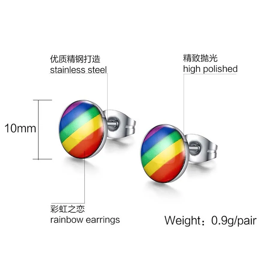 Серьги гвоздики разноцветные эмалированные в Корейском стиле