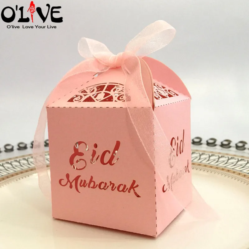 100 шт Eid Мубарак Подарочная коробка конфетные мешки Исламские мусульманские