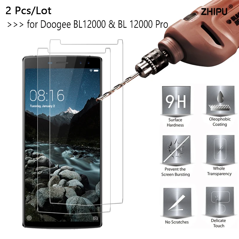 2 шт./лот 2.5D 0 26 мм 9H Премиум Закаленное стекло Для Doogee BL12000 & Pro защитная