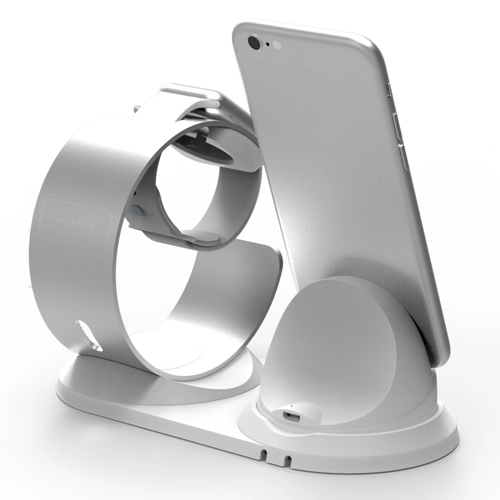 Для iPhone X Алюминиевая Подставка для настольного телефона 8/7/6S зарядная