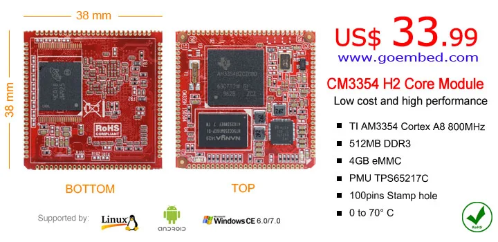 TI AM3354eMMC основной модуль AM335x developboard AM3358 BeagleboneBlack AM3352 встроенный linux компьютер POS кассовый аппарат IoTgateway