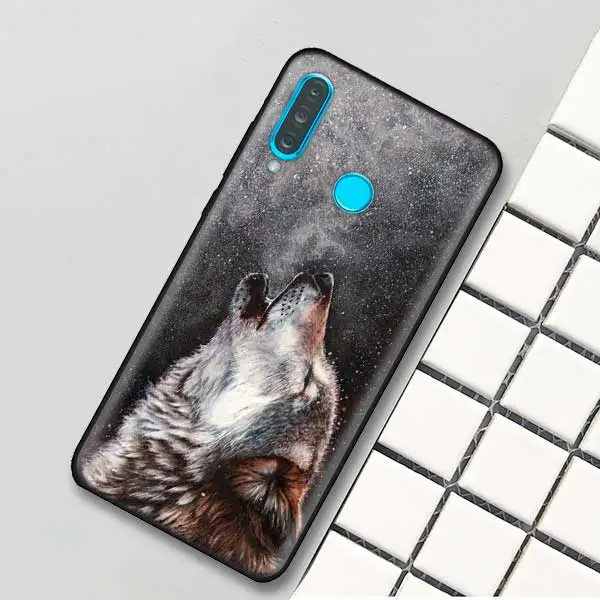 Черный силиконовый чехол для huawei P30 P20 P10 Коврики 20 10 Lite Pro Nova 4 4E 3E P Smart плюс Soft Shell классический волк - Цвет: 03