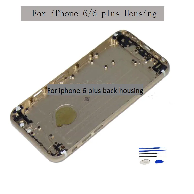 Замена 5," задняя крышка для iphone 6 плюс корпус батареи задняя дверь Чехол средняя рамка Шасси с боковой сборка кнопок