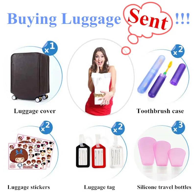 14 + 20 дюймов Женский Дорожный чехол алмазная дорожная сумка для багажа ABS чемодан