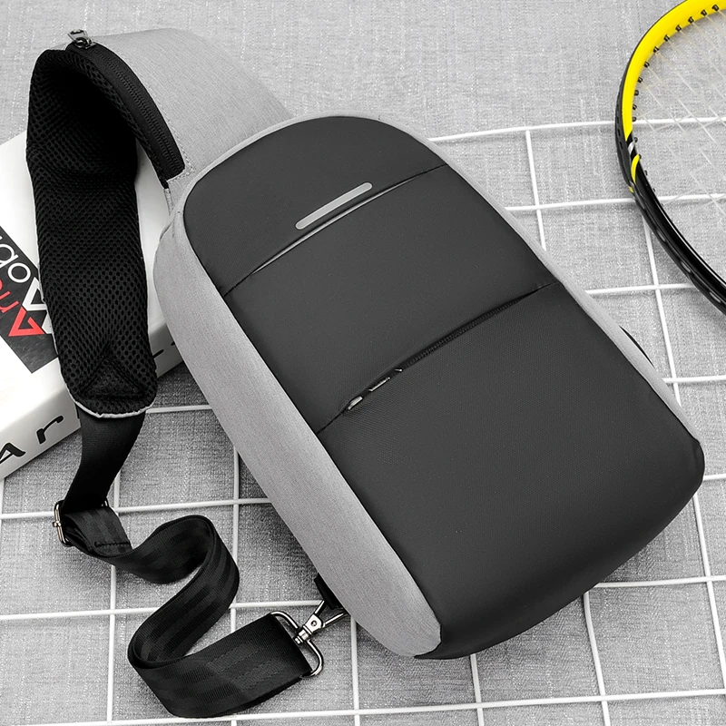 Сумка на одно плечо с USB зарядкой для мужчин сумка мессенджер Мужская