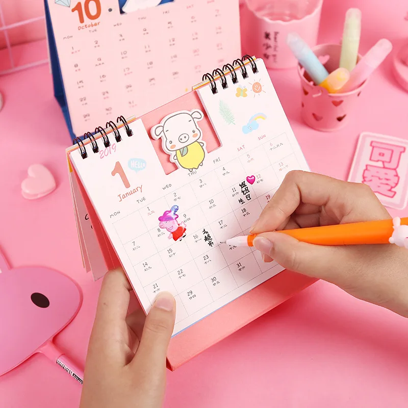 Органайзер ежедневник планировщик 2020 милый Единорог фламинго свинья лазер мини