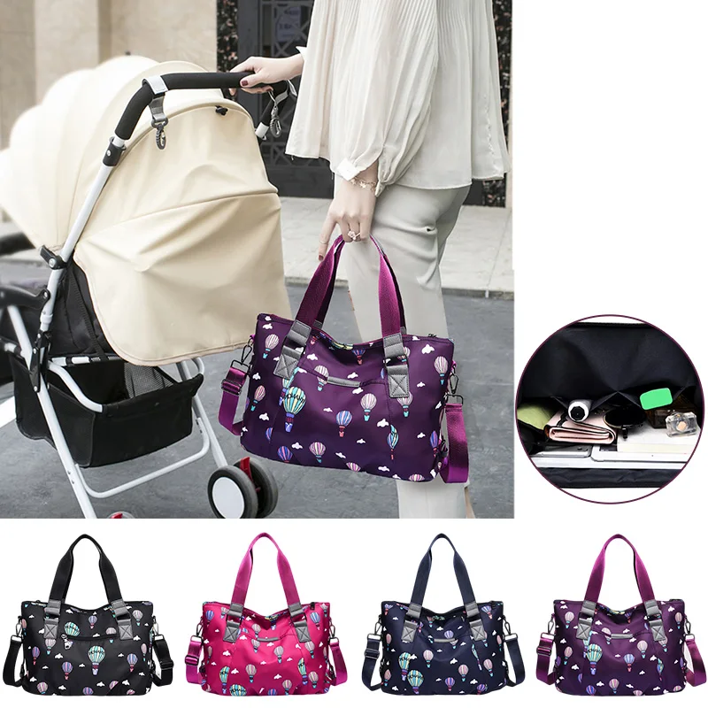 

Waterproof Mummy Totes Bag Cartoon Printed Maternity Diaper Bags Mother Shoulder Handbag Women Nappy Nursing Organizer Care Bag