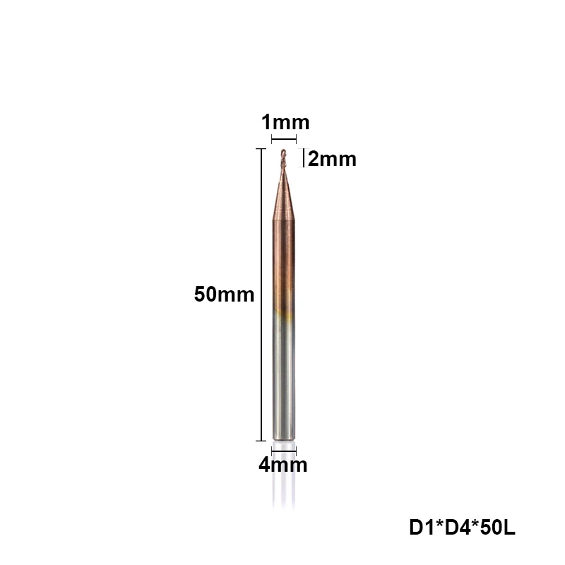 1xD4x50L XCAN 1 шт. 1-12 мм твердосплавная Концевая фреза HRC 50 2 Флейта плоский концевой фреза с покрытием TiCN фрезерный станок с ЧПУ Бит Гравировальный Бит - Длина режущей кромки: 1xD4x50L
