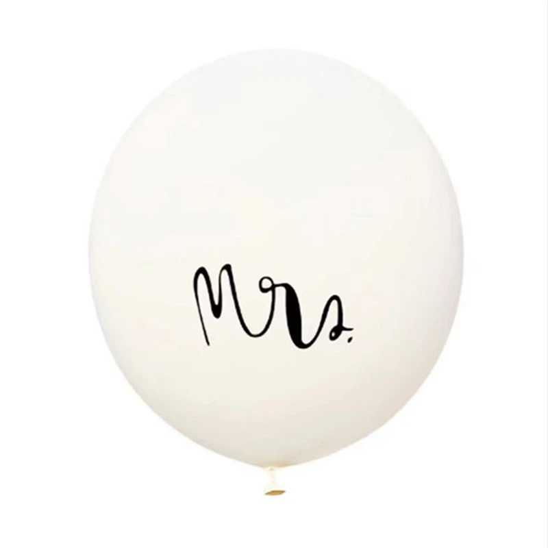 36 дюймовые белые латексные шары Mr Mrs для свадебной вечеринки юбилейные воздушные