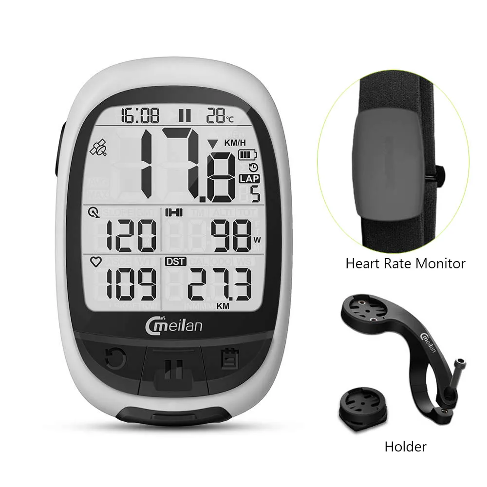 Meilan GPS велокомпьютер велосипедный GPS Спидометр M3 скорость Высота DST время езды беспроводной водонепроницаемый велосипедный компьютер