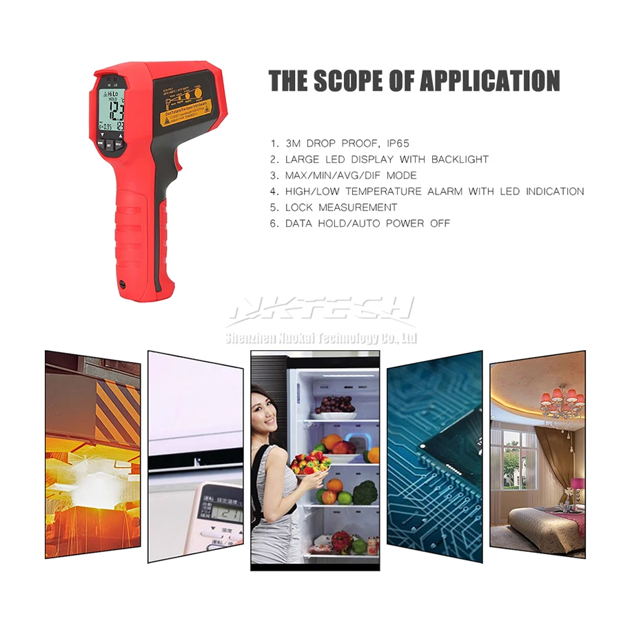 UNI-T UT309A UT309C профессиональный лазерный инфракрасный термометр для измерения температуры UT303A UT303C UT303D UT305A UT305C ИК инфракрасный пистолет промышленного Температура