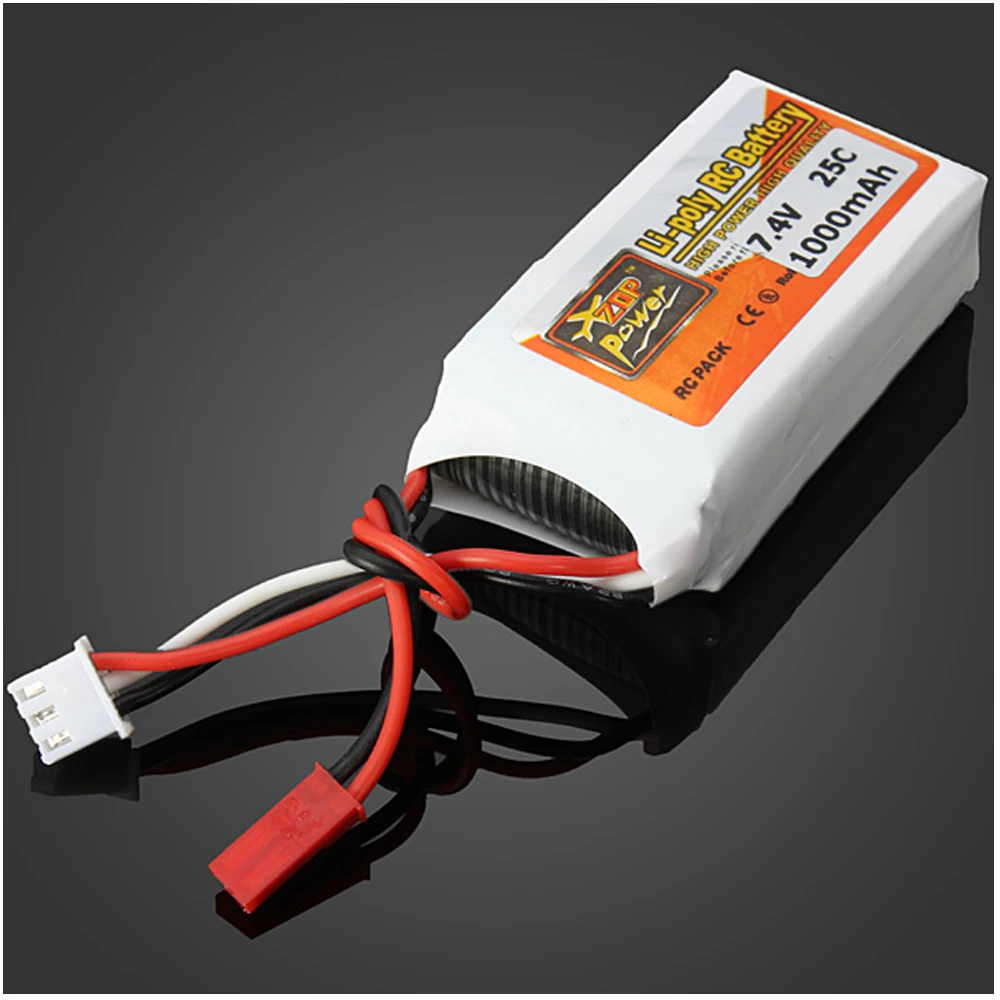 Аккумулятор ZOP Power LiPo 7 4 В 1000 мАч 25C JST разъем для радиоуправляемого квадрокоптера