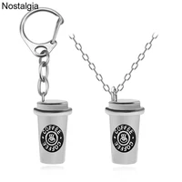 nostalgia 1 set coffee cup charms necklaces pendants bridal jewelry wedding jewelery sets for women