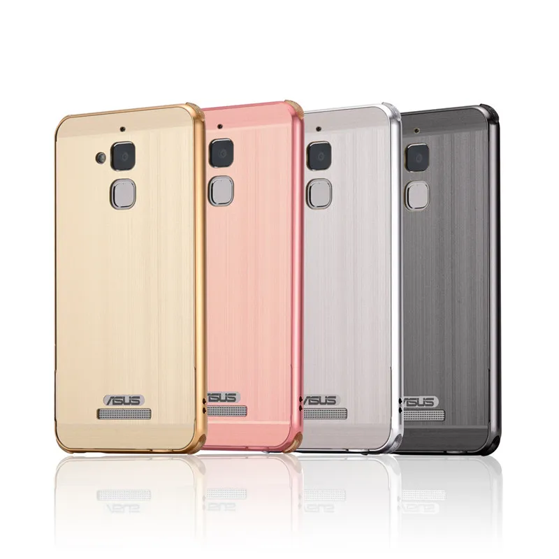 For Asus Zenfone 3 Max ZC520TL 5.2" Case Metal Frame Cover with Brushed Back Hard for |