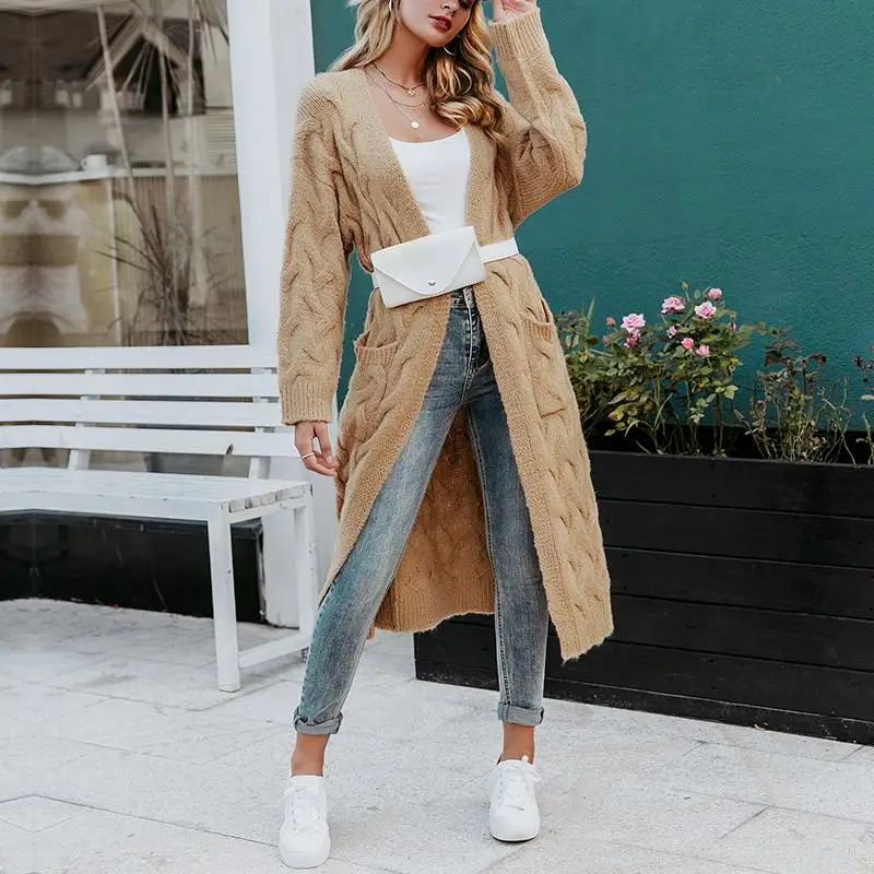 Turmeric mohair long cardigan knitted sweater 2019 autumn winter new women Long sleeve female jumper casual streetwear |